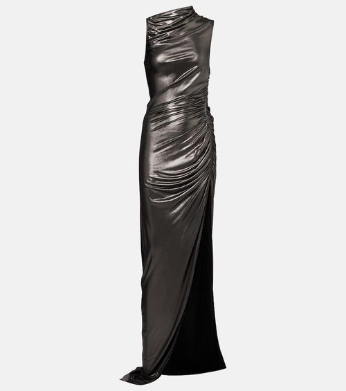 Ruched jersey gown