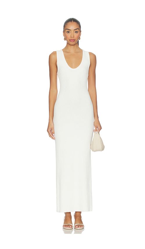 SIR. Chiara Scoop Neck Dress in Ivory. - 4/XL also