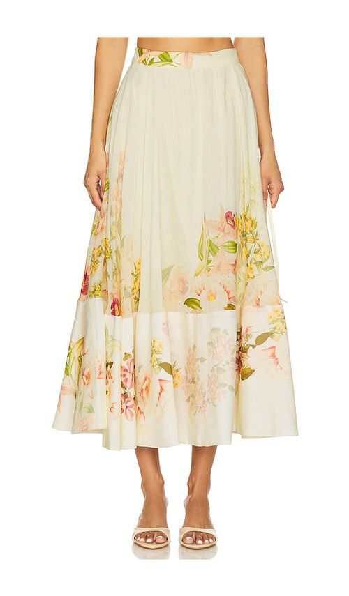 HEMANT AND NANDITA MIDIROCK SKIRT in Lemon. Größe XS. Also in L, M