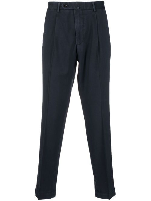 Tapered-leg tailored trousers - Blue