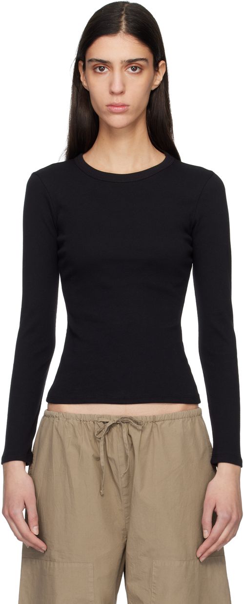 Black Nando Slim Fit Long Sleeve T-shirt