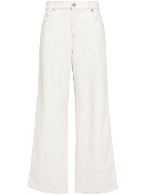 Bleach-wash boyfriend jeans - Neutrals