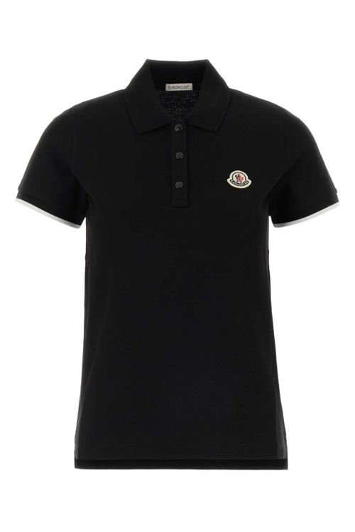 Black Logo Shirt Collar Polo