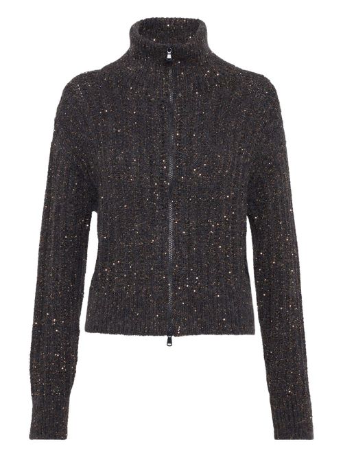 Dazzling ribbed cardigan - Grey