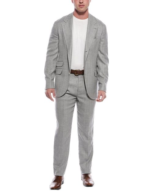 2Pc Wool & Linen-Blend Suit