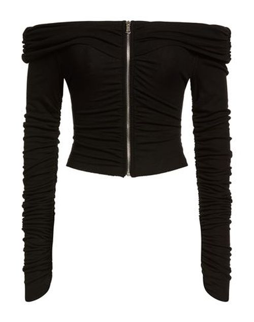 Woman Top Black Size L Tencel, Elastane