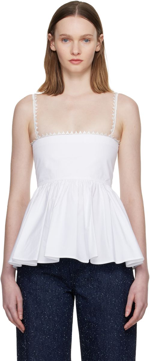 White 'The Traversin' Top
