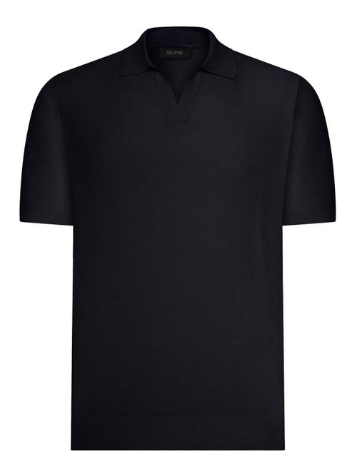 Short-Sleeved Silk And Cotton Polo Shirt