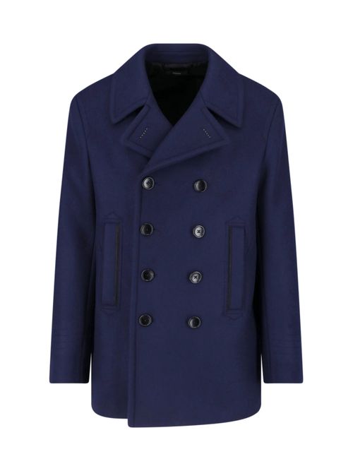 Men's Tailored Wool Jacket with Calf Leather Details