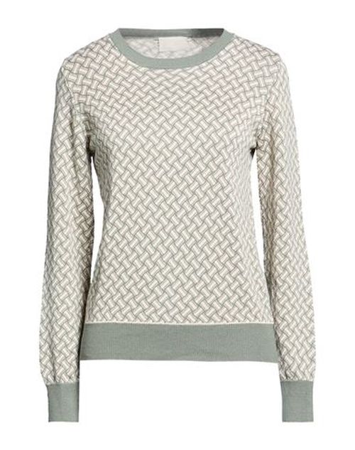 Woman Sweater Dark green Size L Cotton, Linen