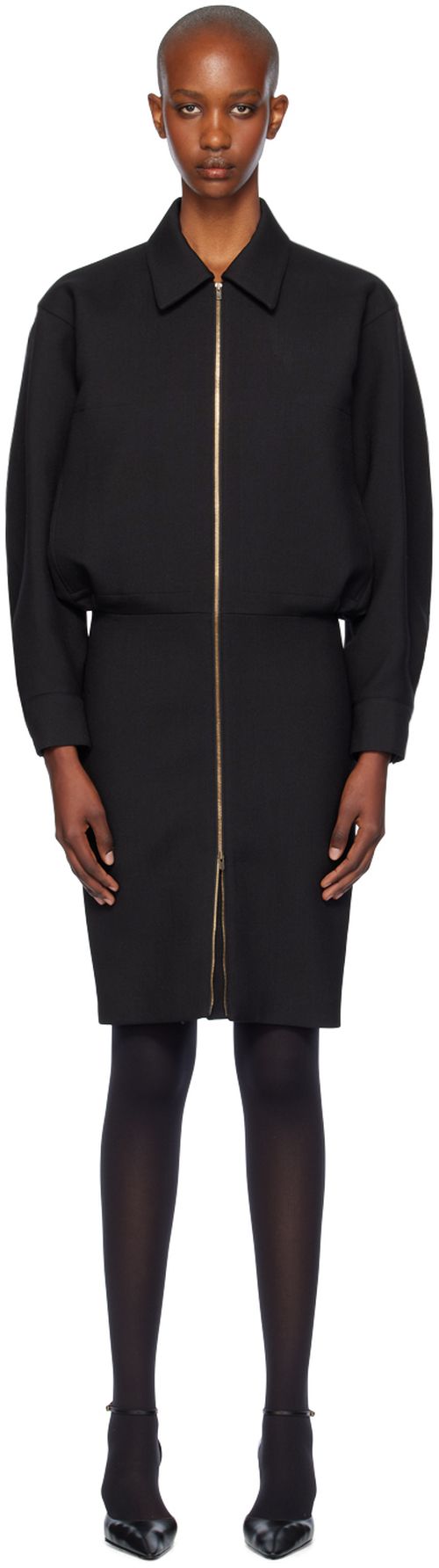 The Row Black Mave Midi Dress