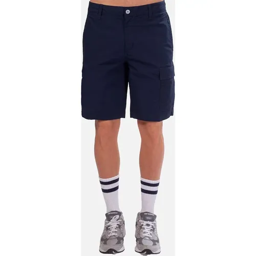 Men's TIMBERLAND Mens Cargo Shorts Summer Casual Quick Dry Waistband Beach Shorts - Navy