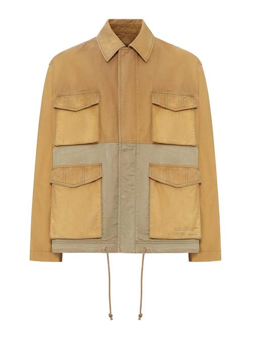 Color Block Cotton Utility Jacket
