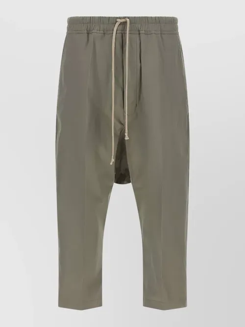 Rick Owens - cropped drawstring shorts back flap pocket