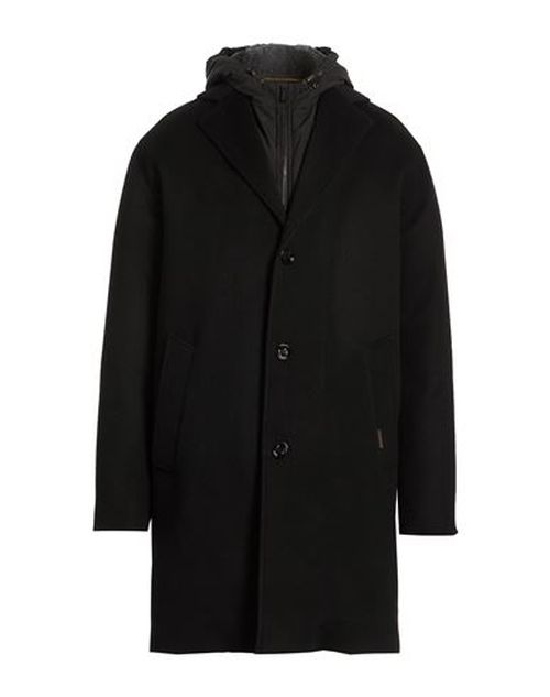 Man Coat Black Size 36 Virgin Wool, Cashmere, Polyester