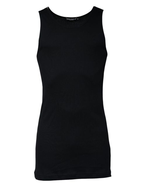 Cotton Jersey Tank Top — Black