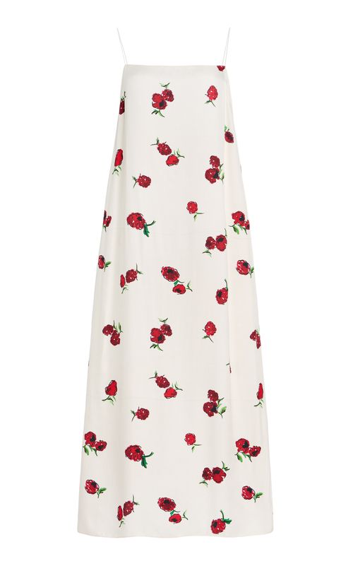 Sicily Printed Silk Midi Dress