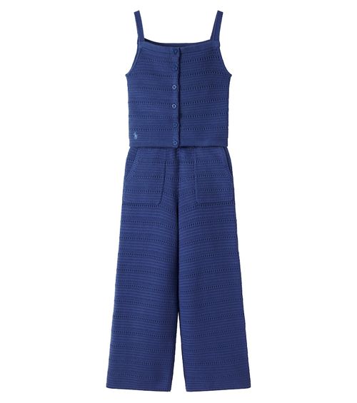 Crochet cotton tank top and pants set