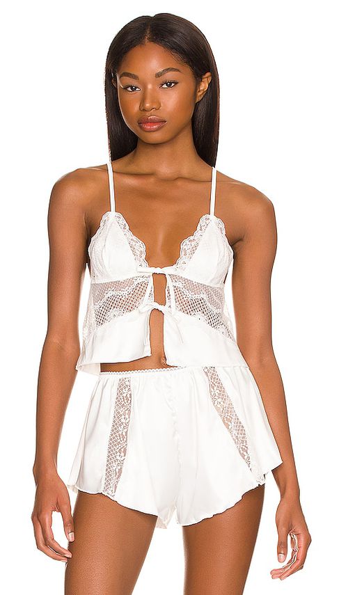 KAT THE LABEL Lucille Camisole in Ivory. -  XS also in L, M
