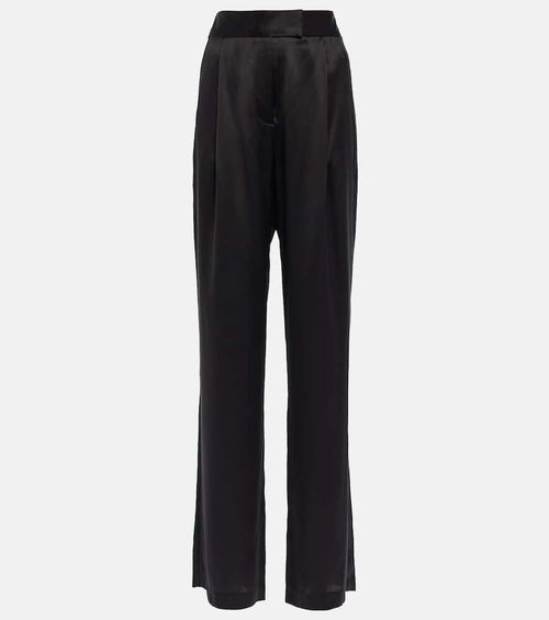The Sei High-rise wide-leg silk satin pants