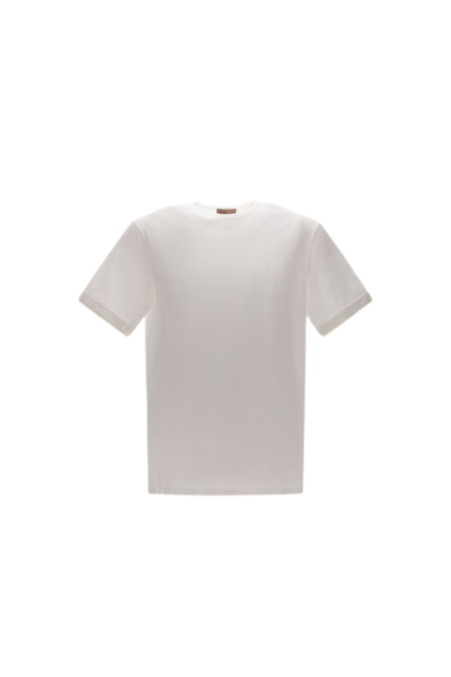 Cotton-Elastane Blend T-Shirt — White