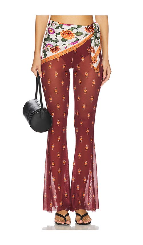 Agua Bendita x REVOLVE Monike + Lexi Pants And Bandana in Burgundy. L. Also in M, S