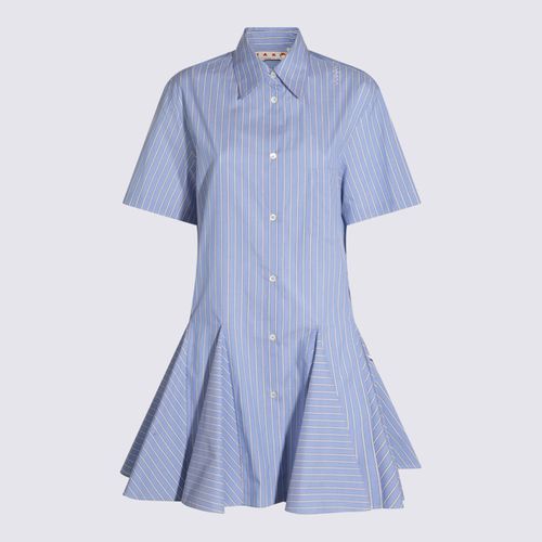 Light Blue Cotton Mini Dress