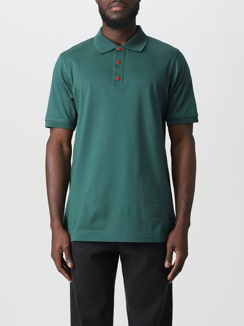 Polo Shirt Men color Green