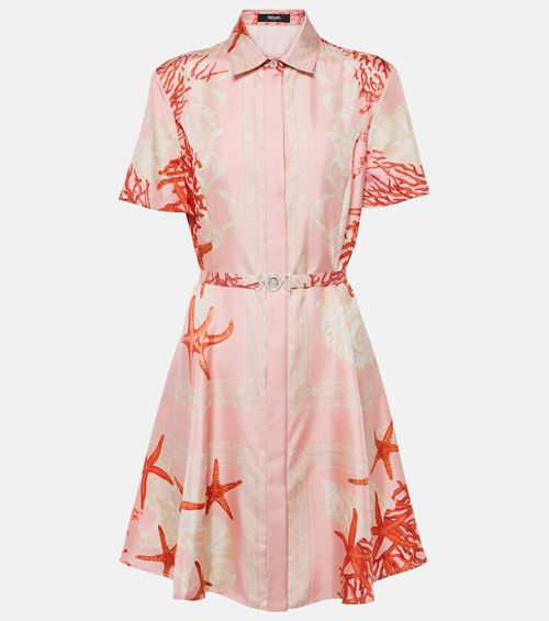 Barocco Sea silk twill shirt dress