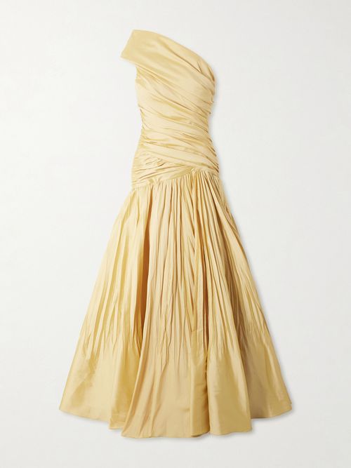 One Shoulder Gown - Gold