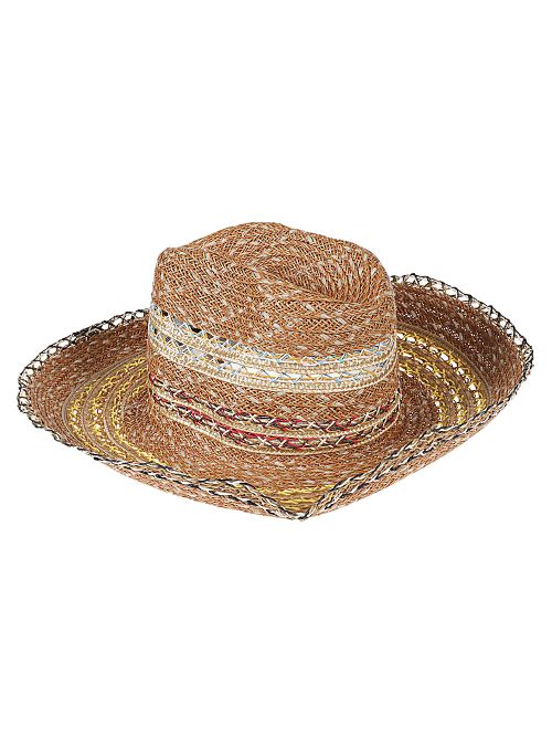 Raffia Fedora — tan