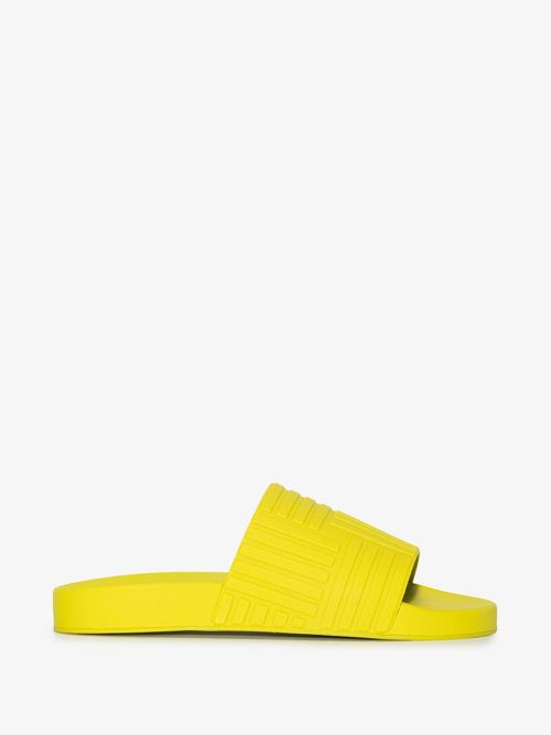 Green Embossed Rubber Slides - Women's - Rubber