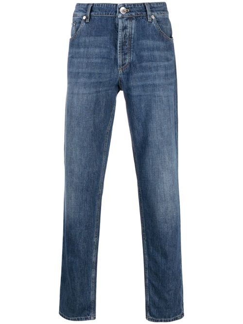 Mid-rise slim jeans - Blue