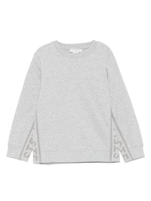 Logo tape-detail sweatshirt - Grey