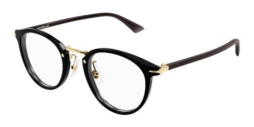 Montblanc MB0406O Asian Fit Men's Glasses, Black, Size 48