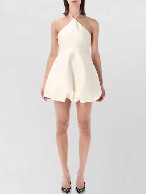 Balenciaga - silk halterneck mini dre