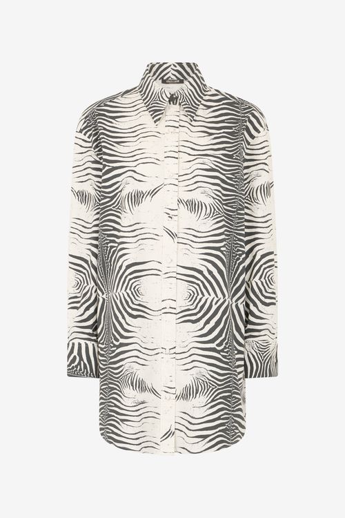Zebra-print Long Shirt