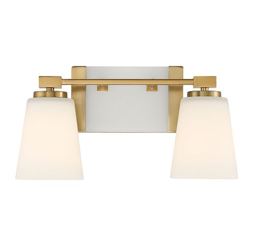 Warm Brass Two Light Bathroom Vanity from the Darby Collection