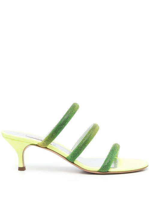 Hollywood rhinestone-embellished sandals - Yellow