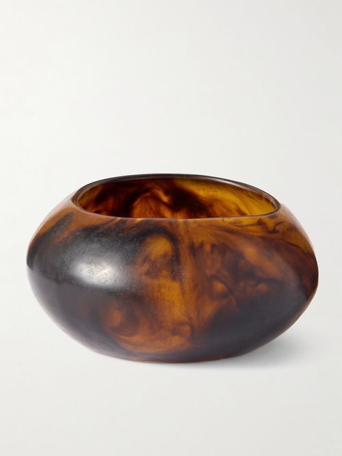 Large Boulder Tortoiseshell Resin Bangle - One size