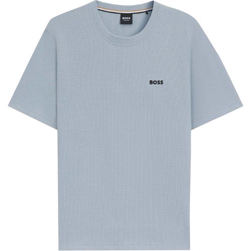 Boss Mens Knit Pyjama T Shirt in Blue - Sma