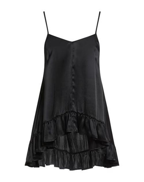 Woman Top Black Size 6 Acetate, Silk