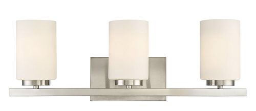 Trade Winds Kingston 3-Light Bathroom Vanity Light in Brushed Nickel - TW021566BN