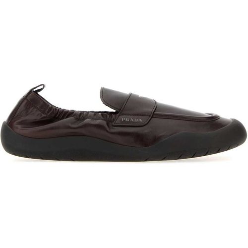 Prada Dark Brown Leather Speedrock Loafer
