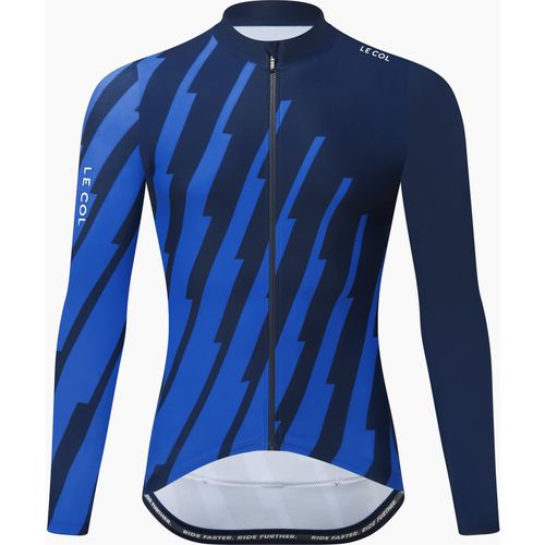 Le Col Pro Long Sleeve Jersey - XL - Navy/Electric Blue