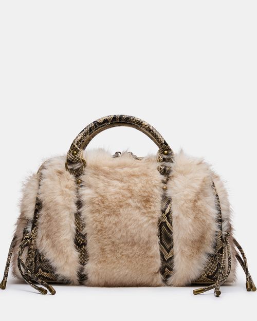 Steve Madden Women's Riggs Faux Fur Bag - Natura