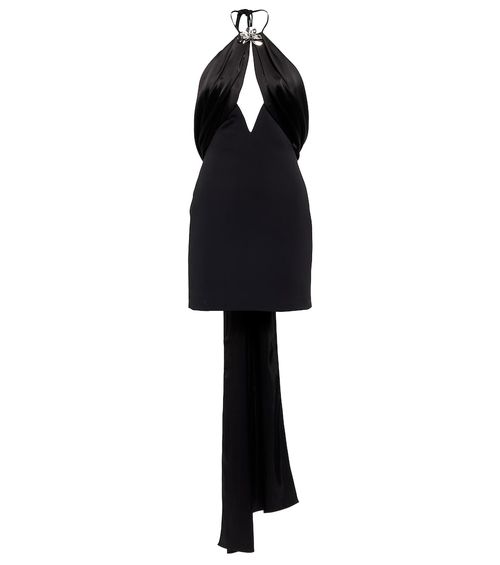 Embellished halter-neck minidress