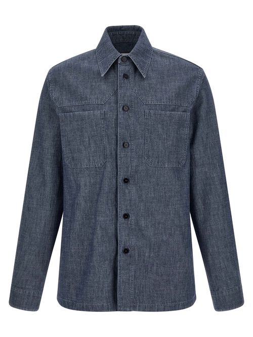 Men's Denim Button-Up Shirt Jacket