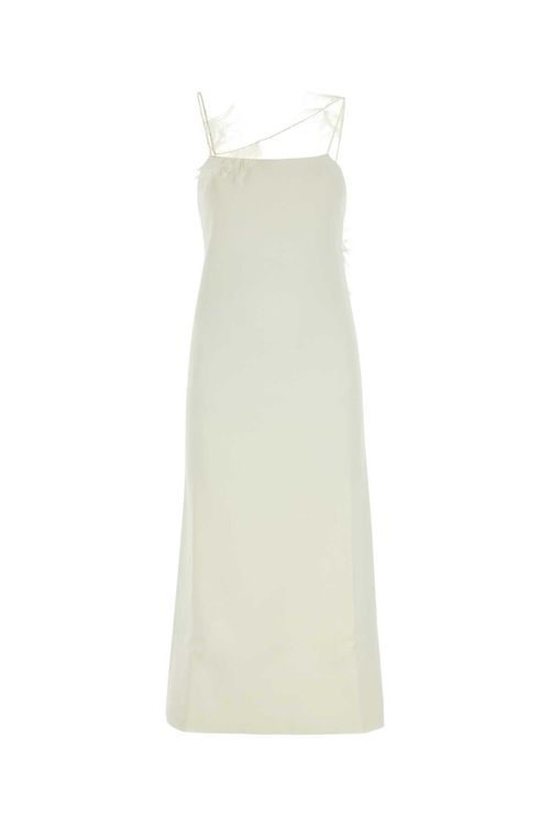 Ivory viscose blend dress