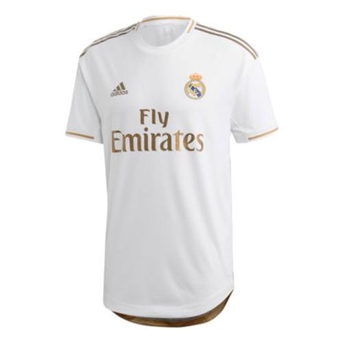 Real Madrid 19-20 Season Player Edition Home Alphabet Logo Stripe Sports Soccer/Football Short Sleeve Jersey White